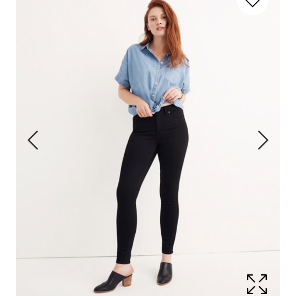 9” High-Rise Black Skinny Jeans Madewell